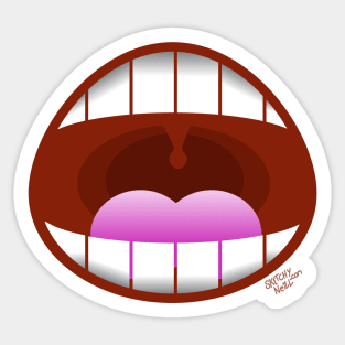 Open Wide Sticker